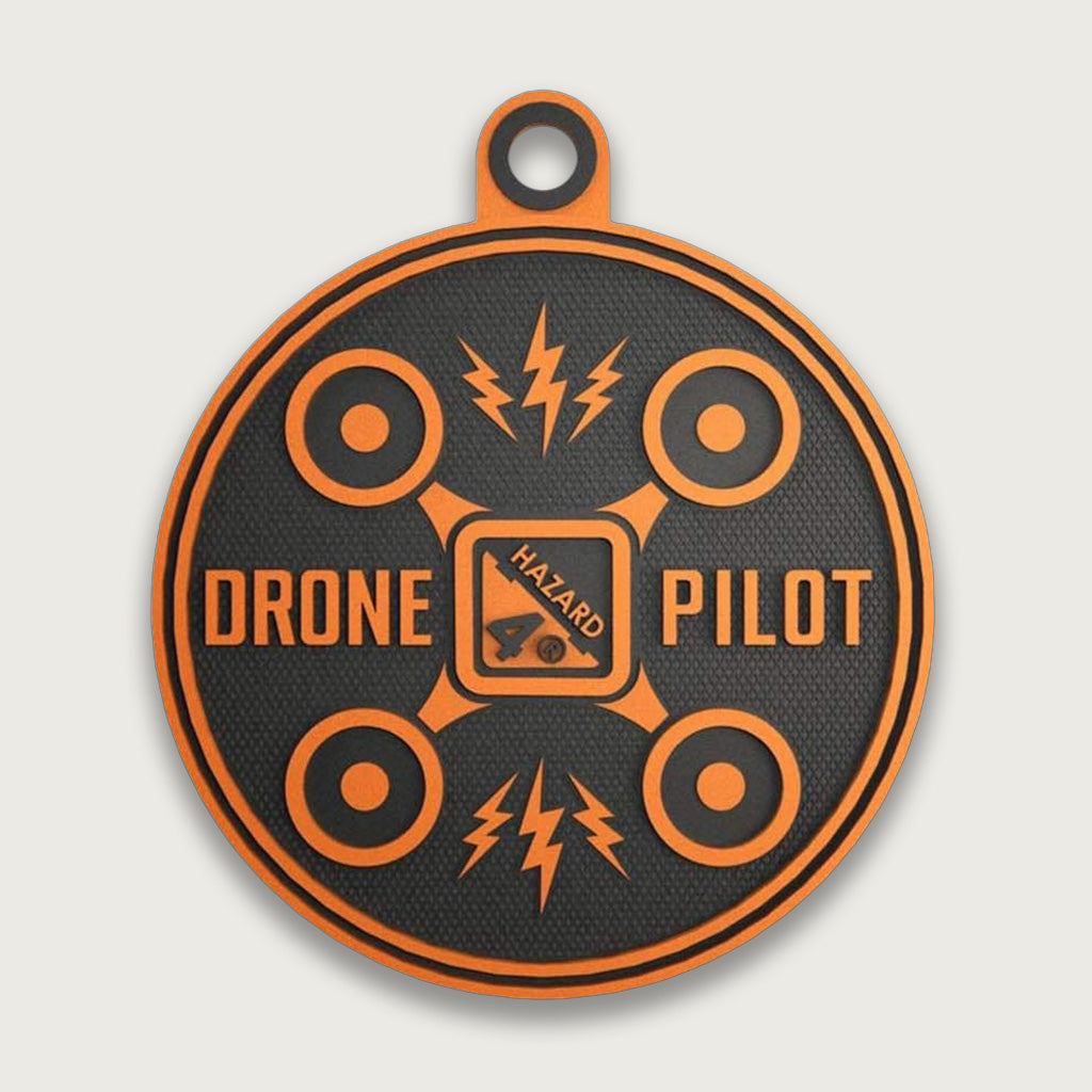 Custom PVC Drone Pilot Patch – Military-style tactical emblem with quadcopter design – Personalized logo badge for drone enthusiasts